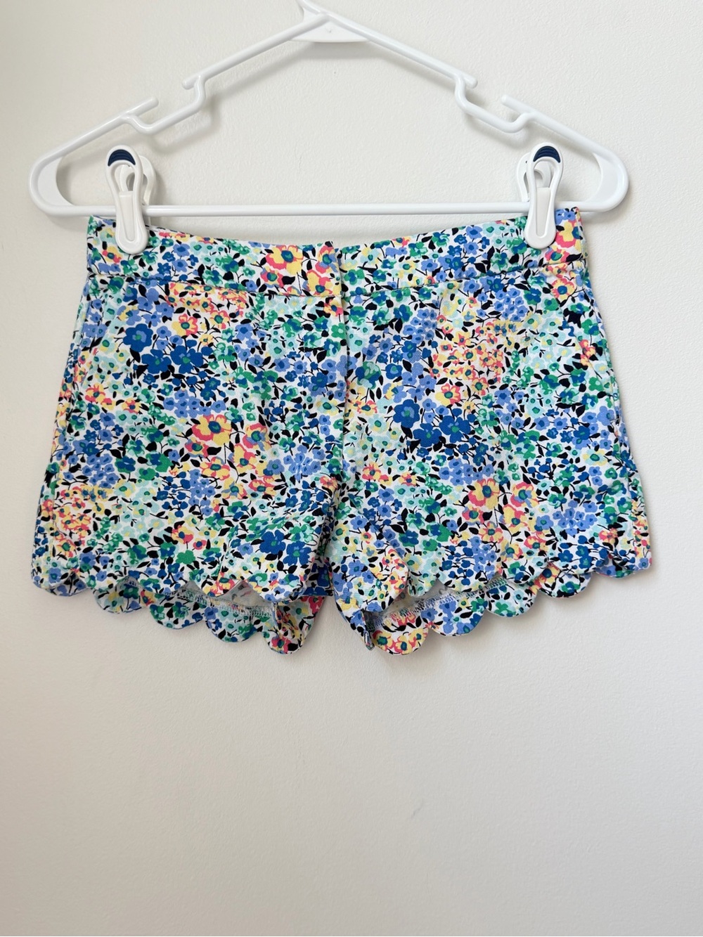 J. Crew Crewcuts Girl’s Floral Scalloped Adjustable Waist Shorts Size 12